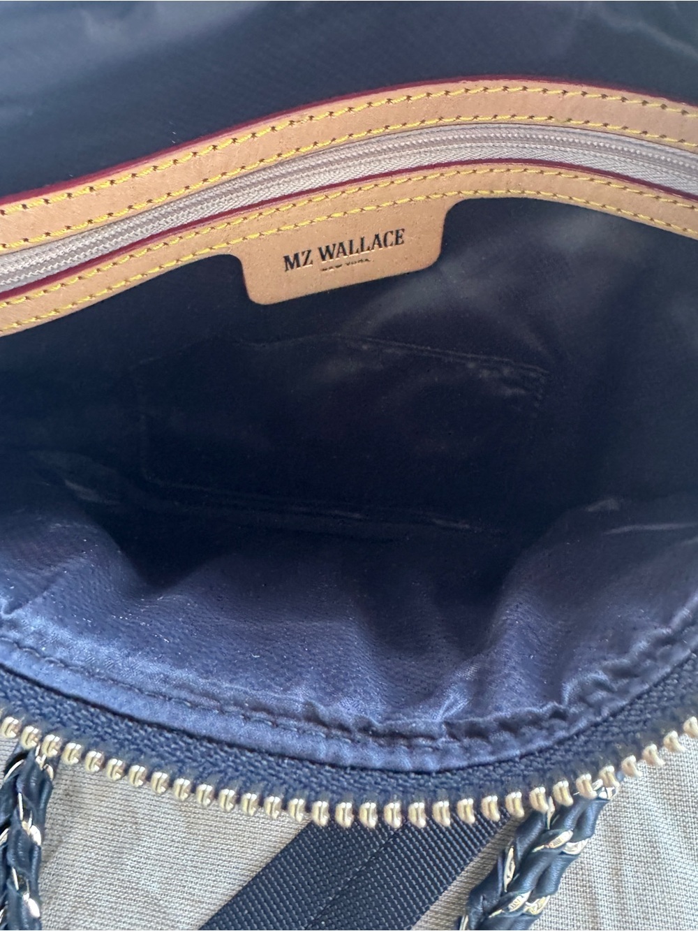 MZ Wallace Small Quilted Patent Leather Crossbody Sling Belt Bag Black Lacquer - Picture 8 of 14